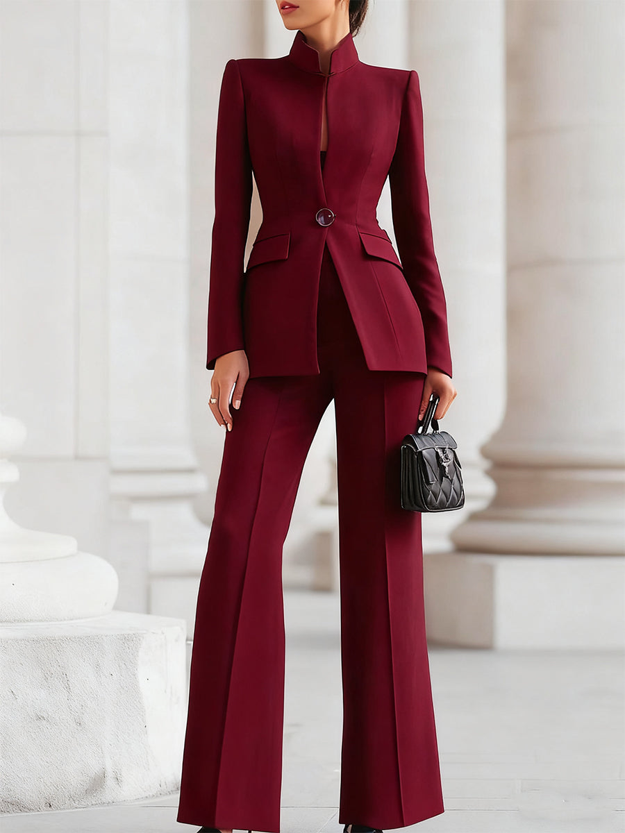 Adrielle Elegante conjunto de Blazer y Pantalón