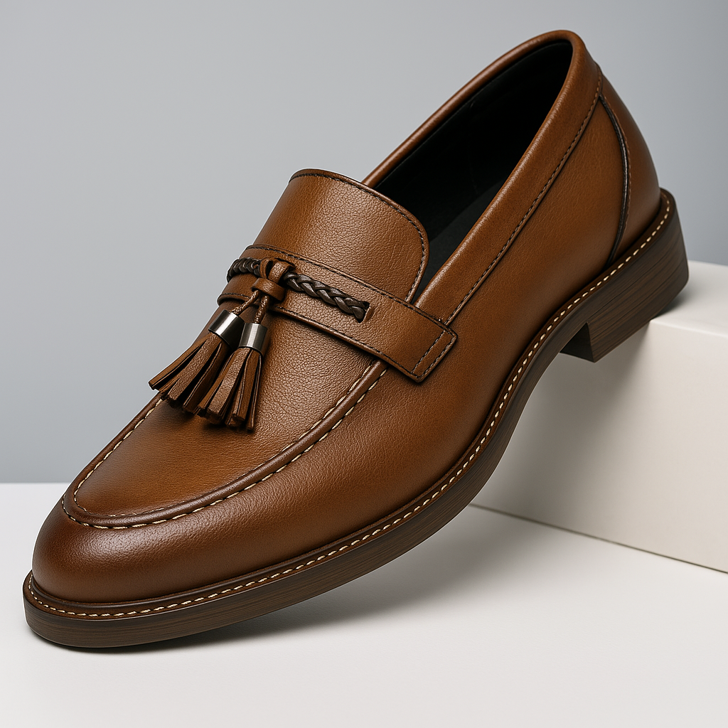 Mocasines de piel con borlas