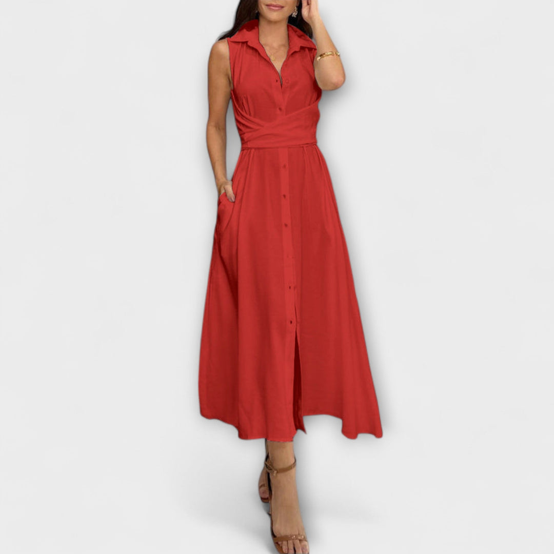 Mira - Vestidos midi impresionantes con cierre monocromático y detalle de atado