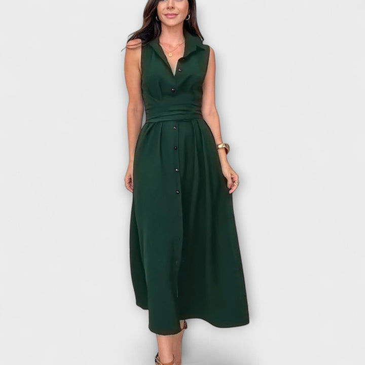 Mira - Vestidos midi impresionantes con cierre monocromático y detalle de atado
