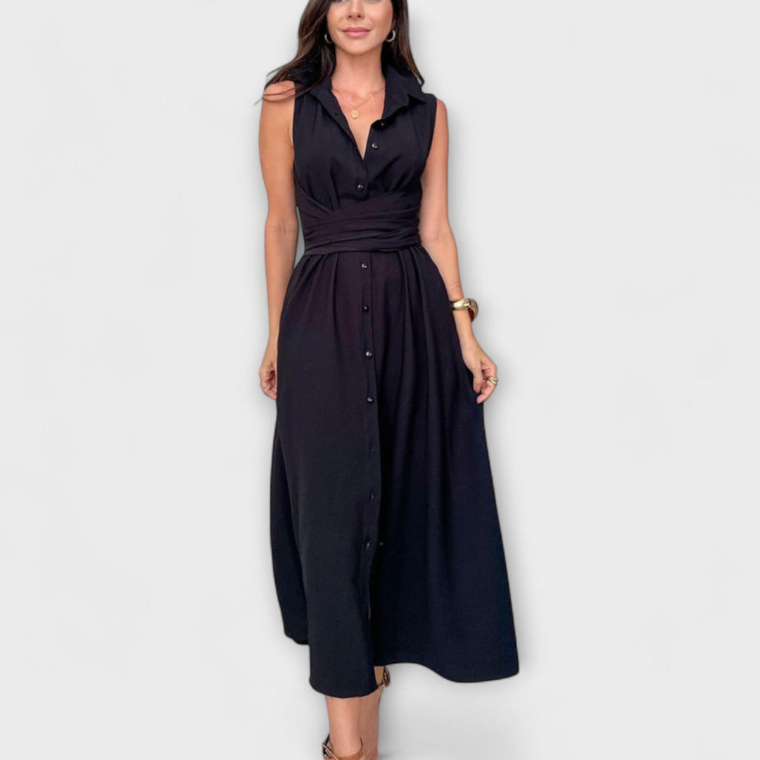 Mira - Vestidos midi impresionantes con cierre monocromático y detalle de atado
