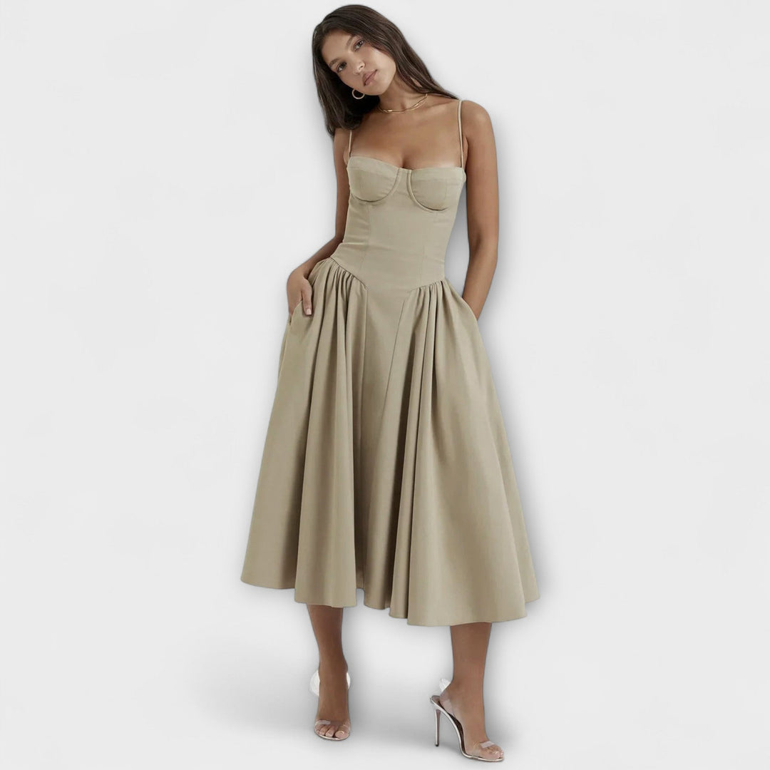 Rosalie - vestido elegante con corsé sin mangas