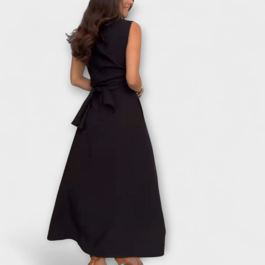 Mira - Vestidos midi impresionantes con cierre monocromático y detalle de atado