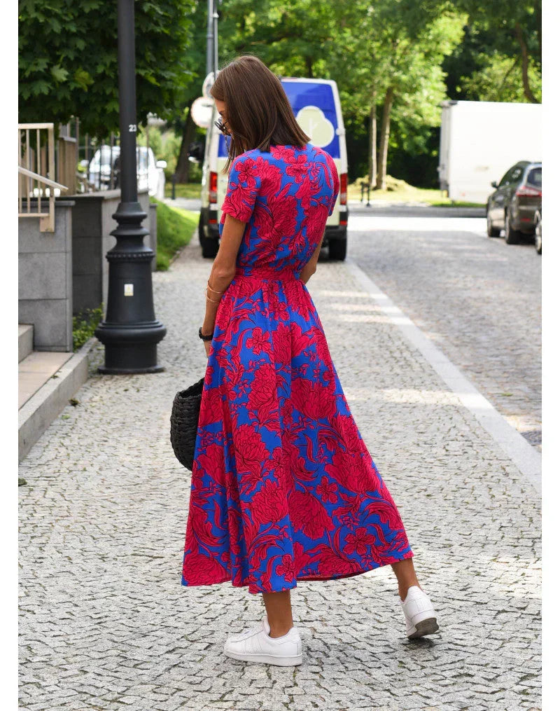 Julia | Elegante Vestido con Escote en V y Corte Moldeador