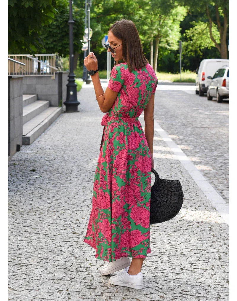 Julia | Elegante Vestido con Escote en V y Corte Moldeador