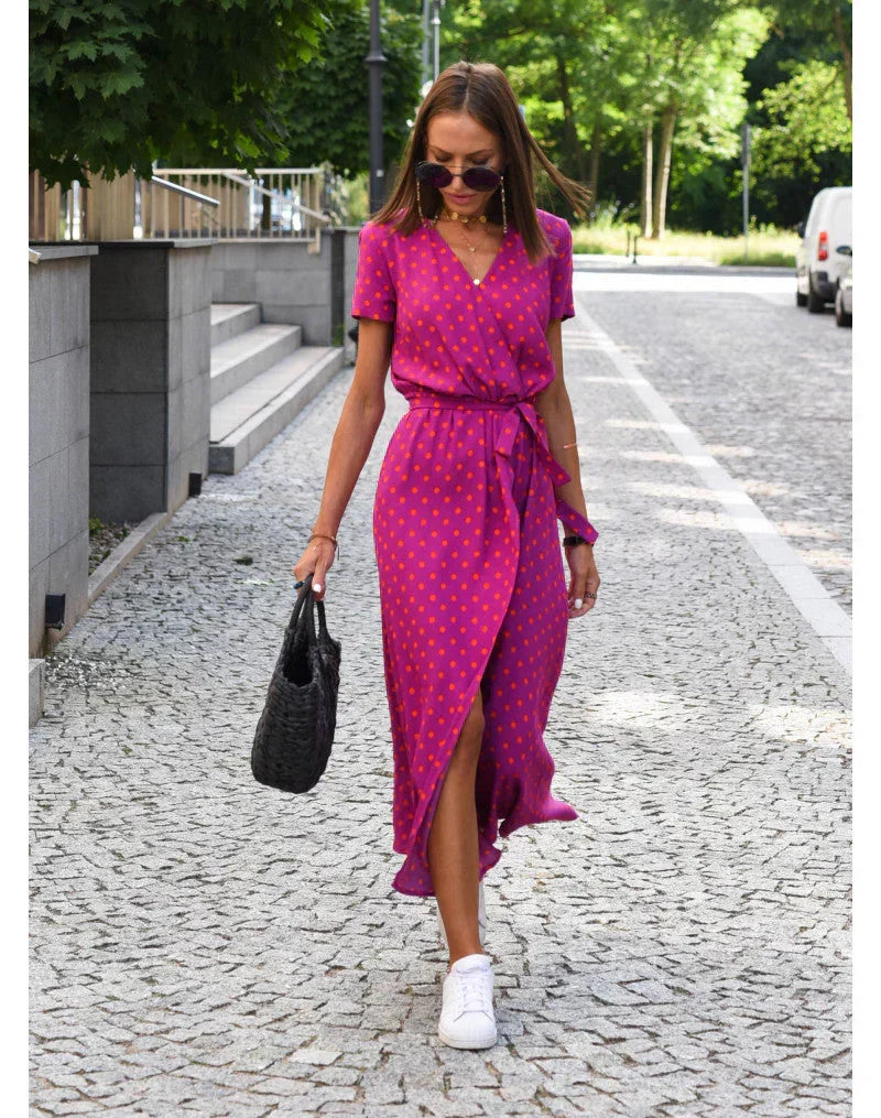 Julia | Elegante Vestido con Escote en V y Corte Moldeador