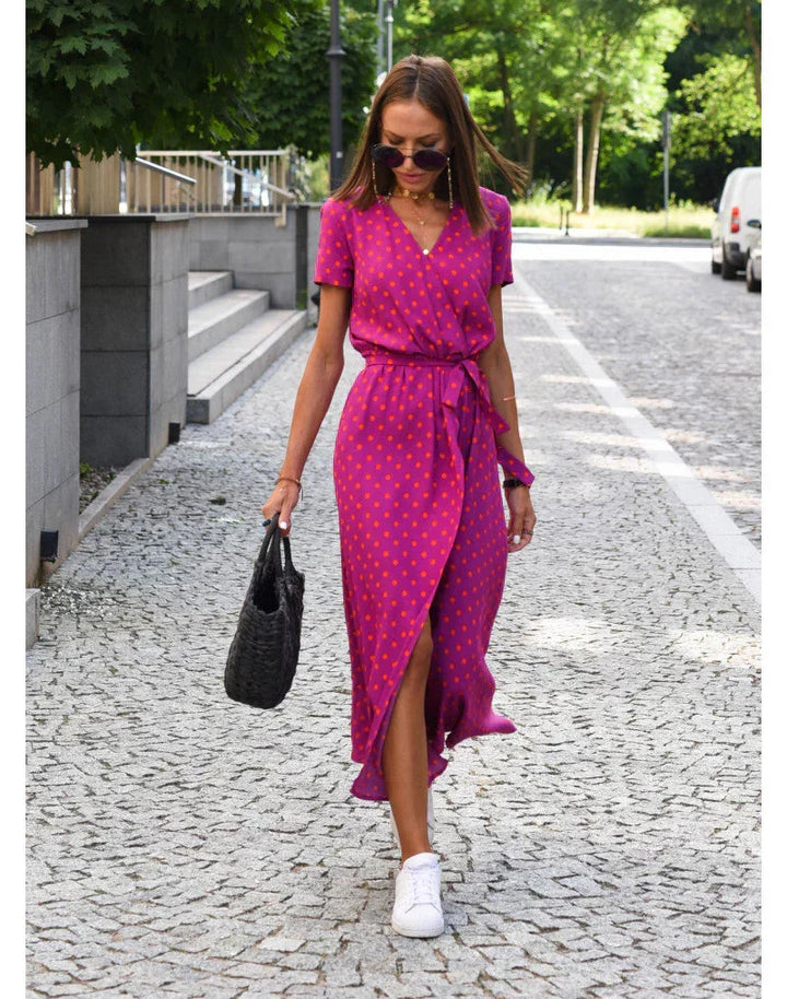 Julia | Elegante Vestido con Escote en V y Corte Moldeador