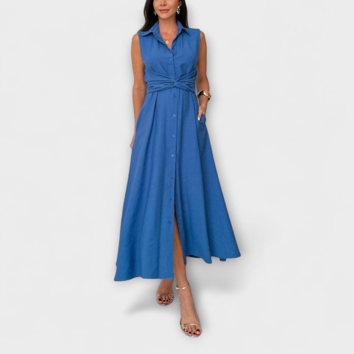 Mira - Vestidos midi impresionantes con cierre monocromático y detalle de atado