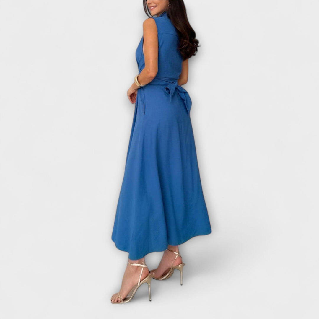 Mira - Vestidos midi impresionantes con cierre monocromático y detalle de atado