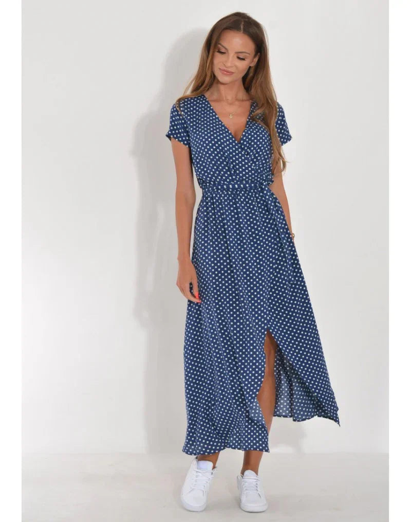 Julia | Elegante Vestido con Escote en V y Corte Moldeador