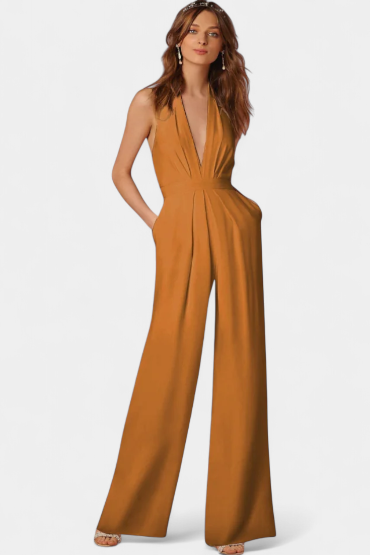 Lila Mono de Pierna Ancha con Elegancia Ligera