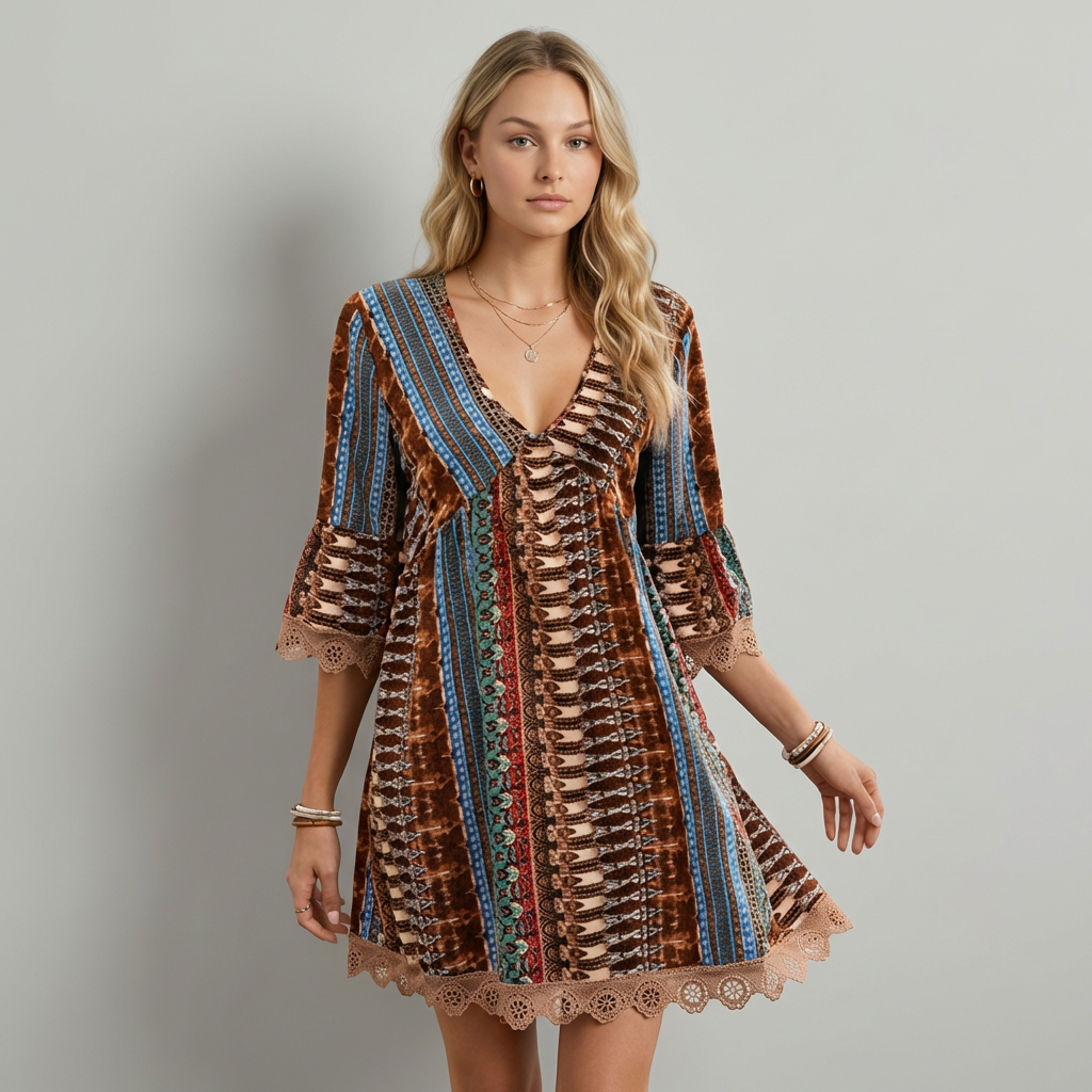 Luciana Vestido Boho Étnico