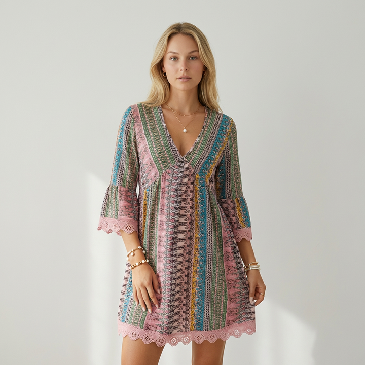 Luciana Vestido Boho Étnico