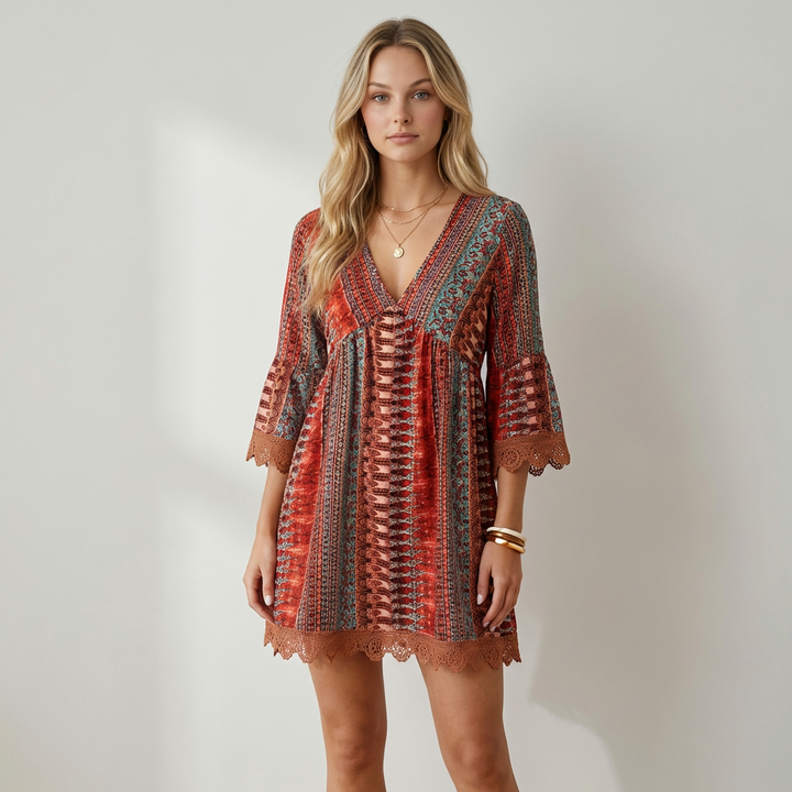 Luciana Vestido Boho Étnico