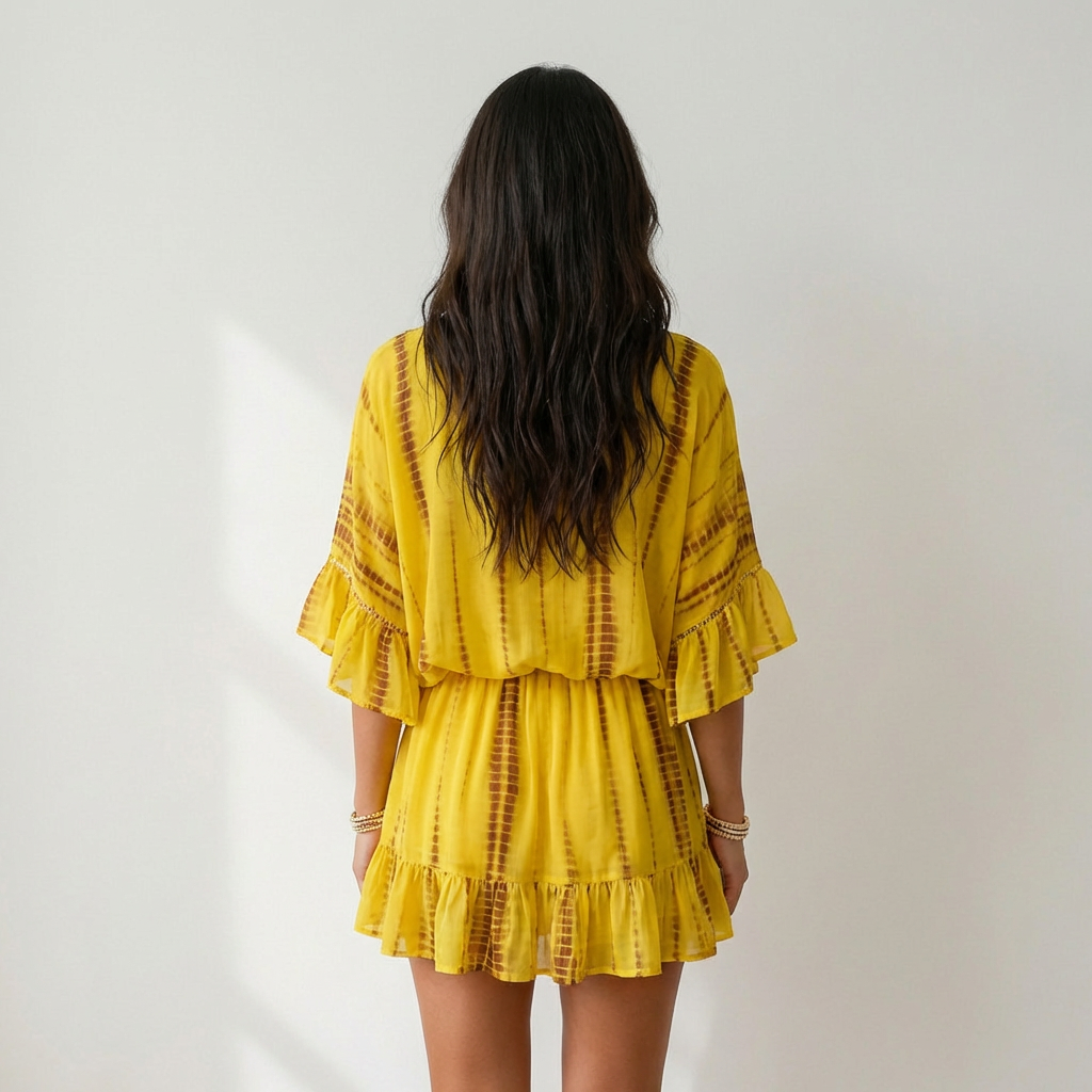 Alejandra Vestido Boho Amarillo